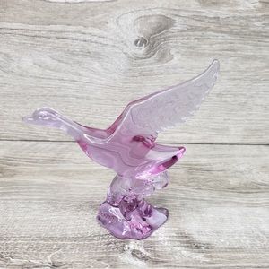 Vintage Heisey Dalzell Viking Lavender Mallard Duck HCA 93 D Wings Half up